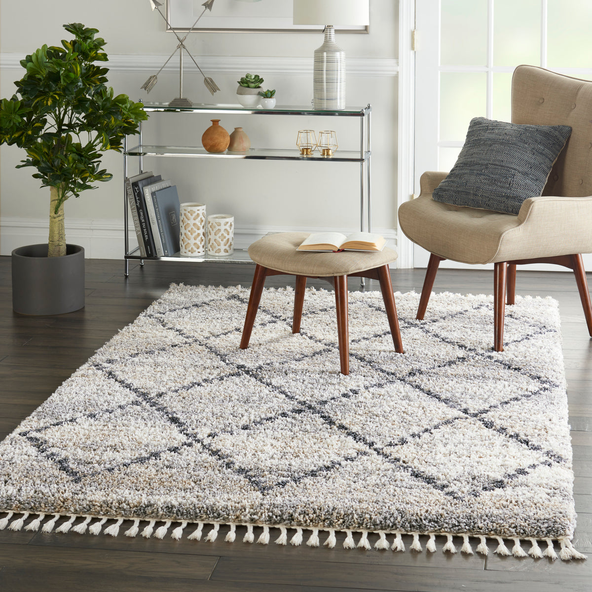 Oslo Shag OSL01 Silver Grey Rug