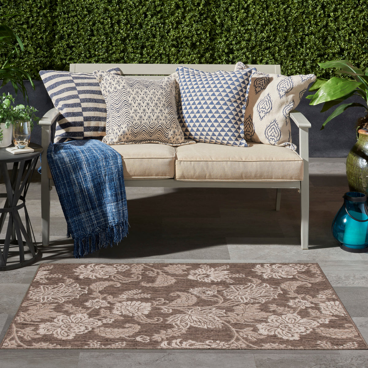 Garden Oasis GOA03 Mocha Rug