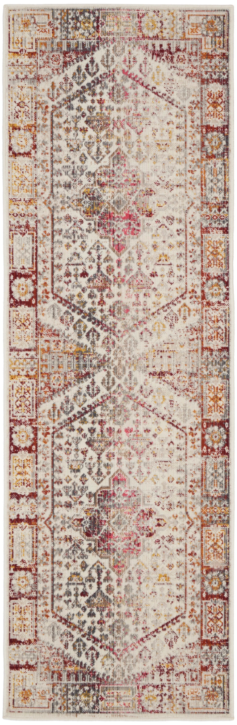 Vintage Kashan VKA08 Ivory Red Rug