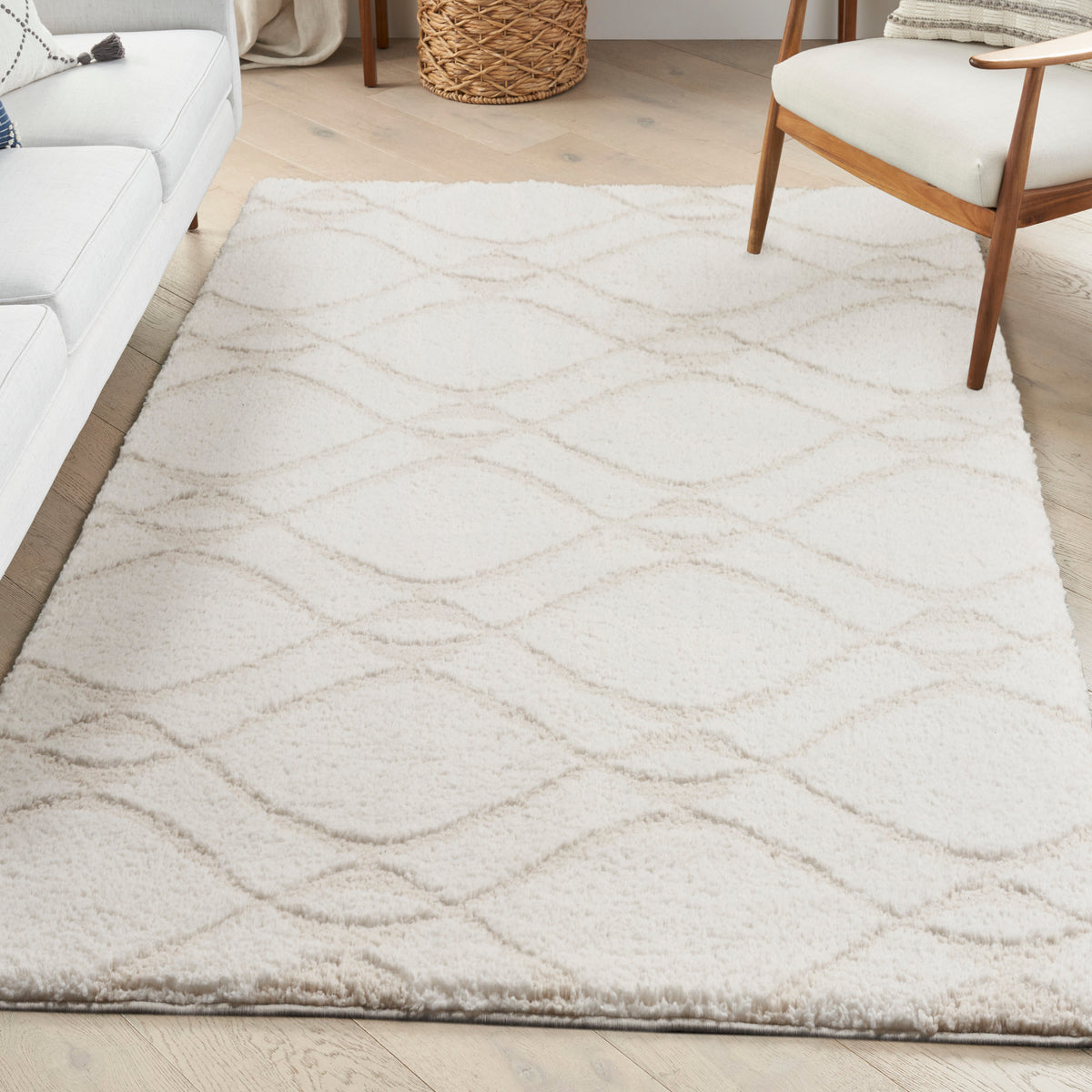 Modern Shag MMD03 Ivory Beige Rug