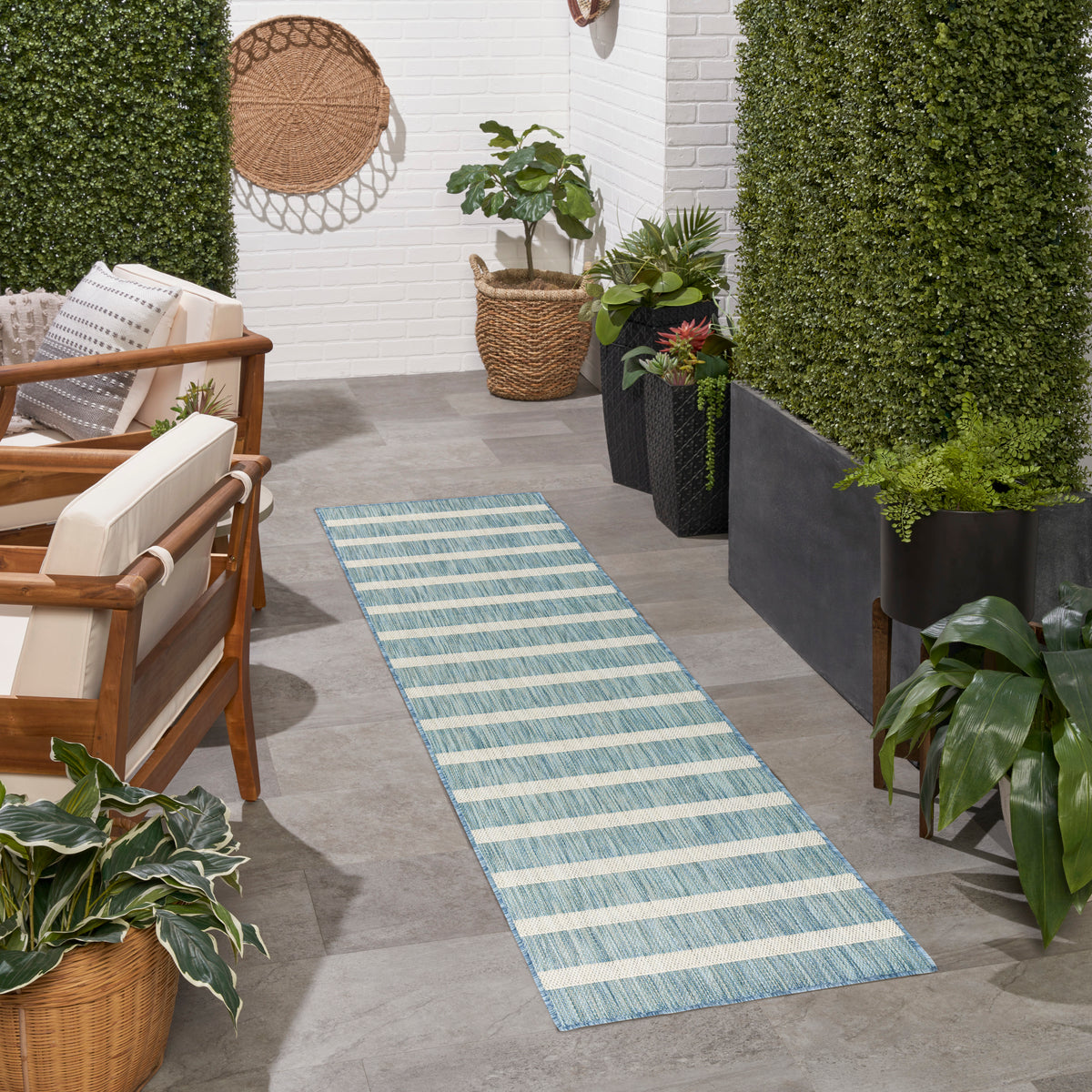 Positano POS03 Aqua Ivory Rug