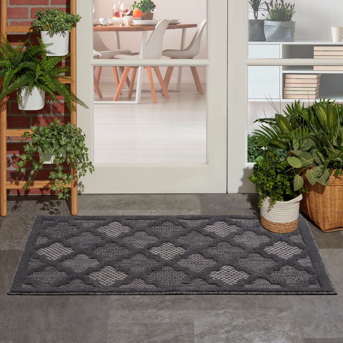 Easy Care NES01 Charcoal Black Rug