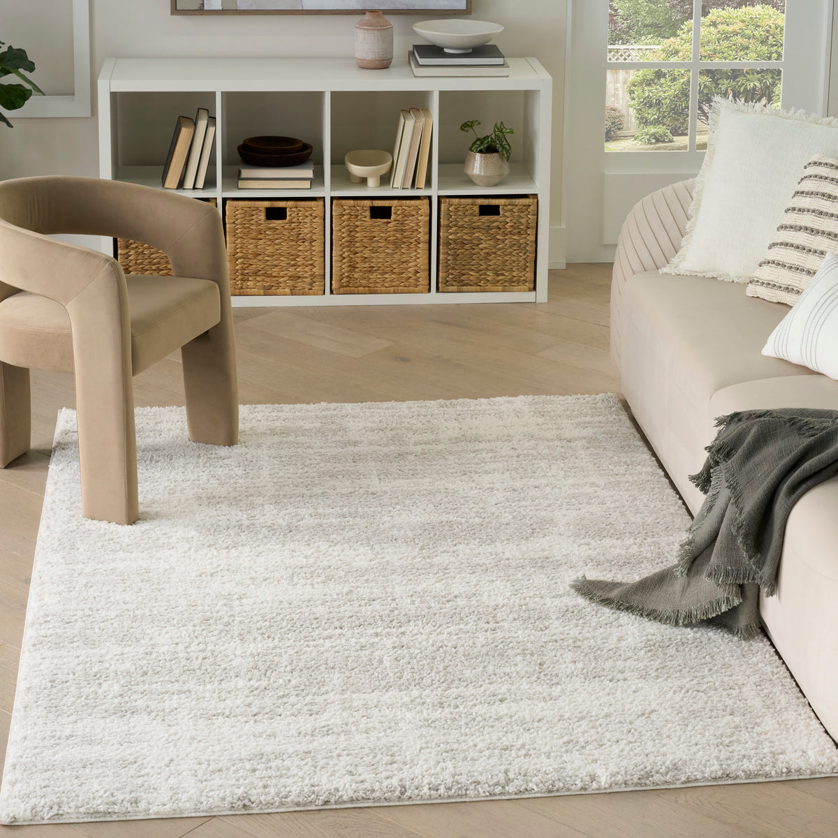 Modern Shag MMD04 Ivory Grey Rug