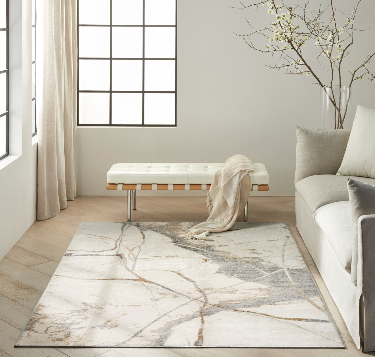 CK073 Compass CMP04 Ivory Multicolor Rug