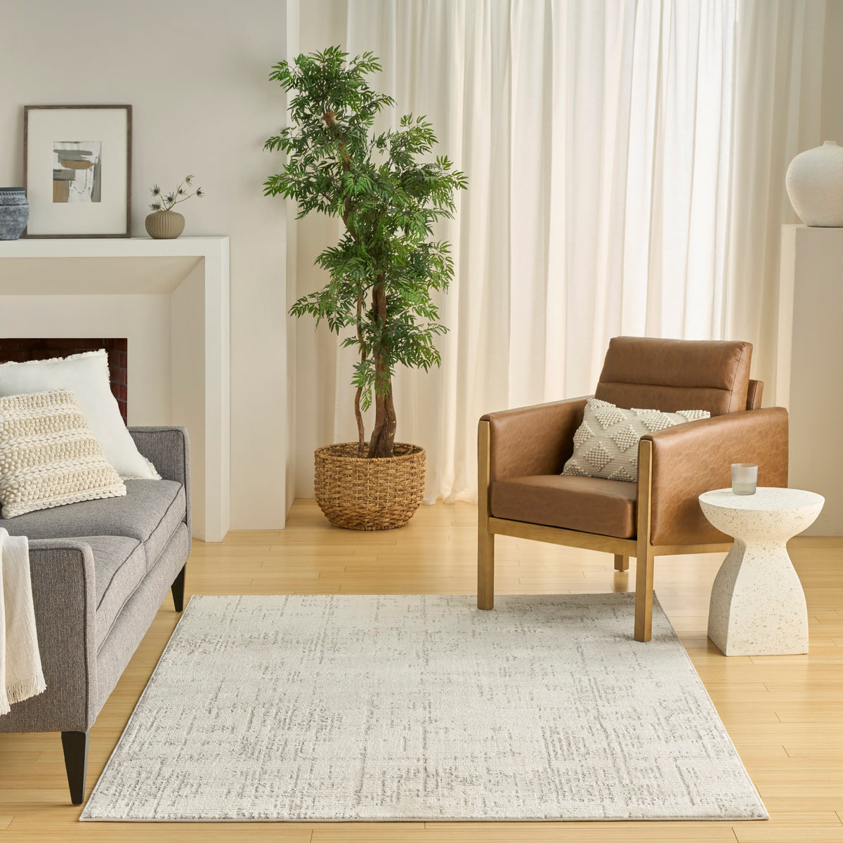 Ivory Hues IVH01 Ivory Grey Rug