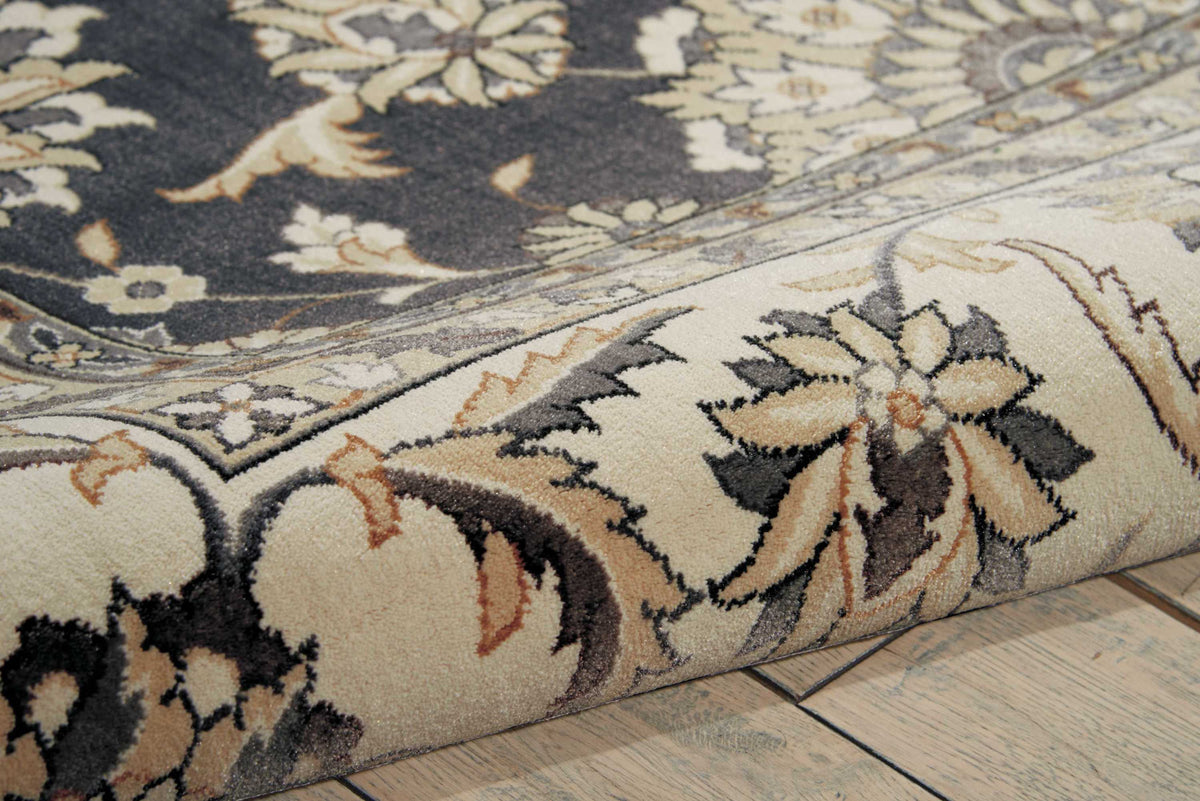 Persian Crown PC002 Charcoal Ivory Rug
