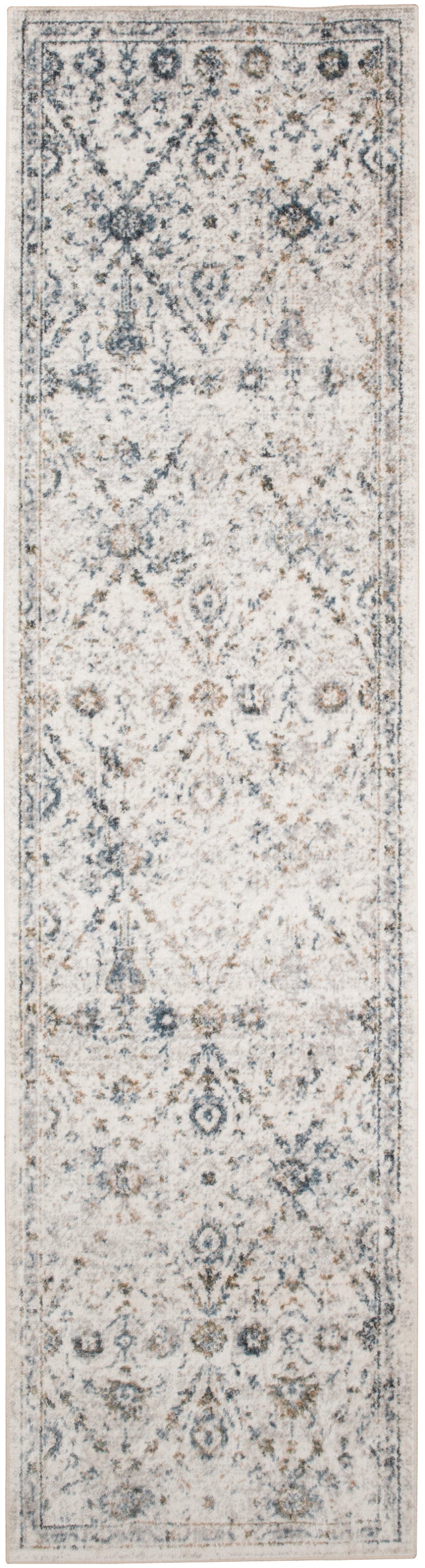 Astra Machine Washable ASW16 Ivory Blue Rug