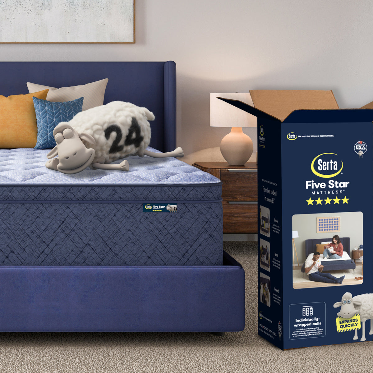 Serta Perfect Day 16" Plush Pillow Top Mattress in a Box
