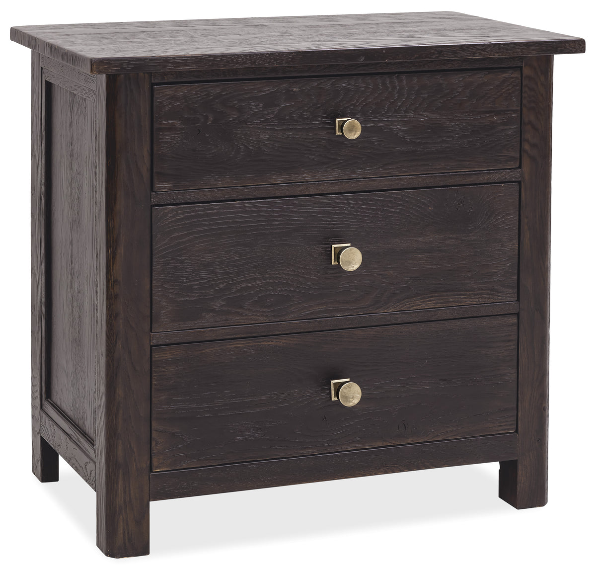 Driftwood Three-Drawer Nightstand