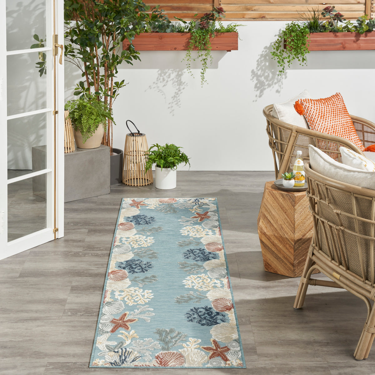 Suncoast SNC04 Teal Multicolor Rug