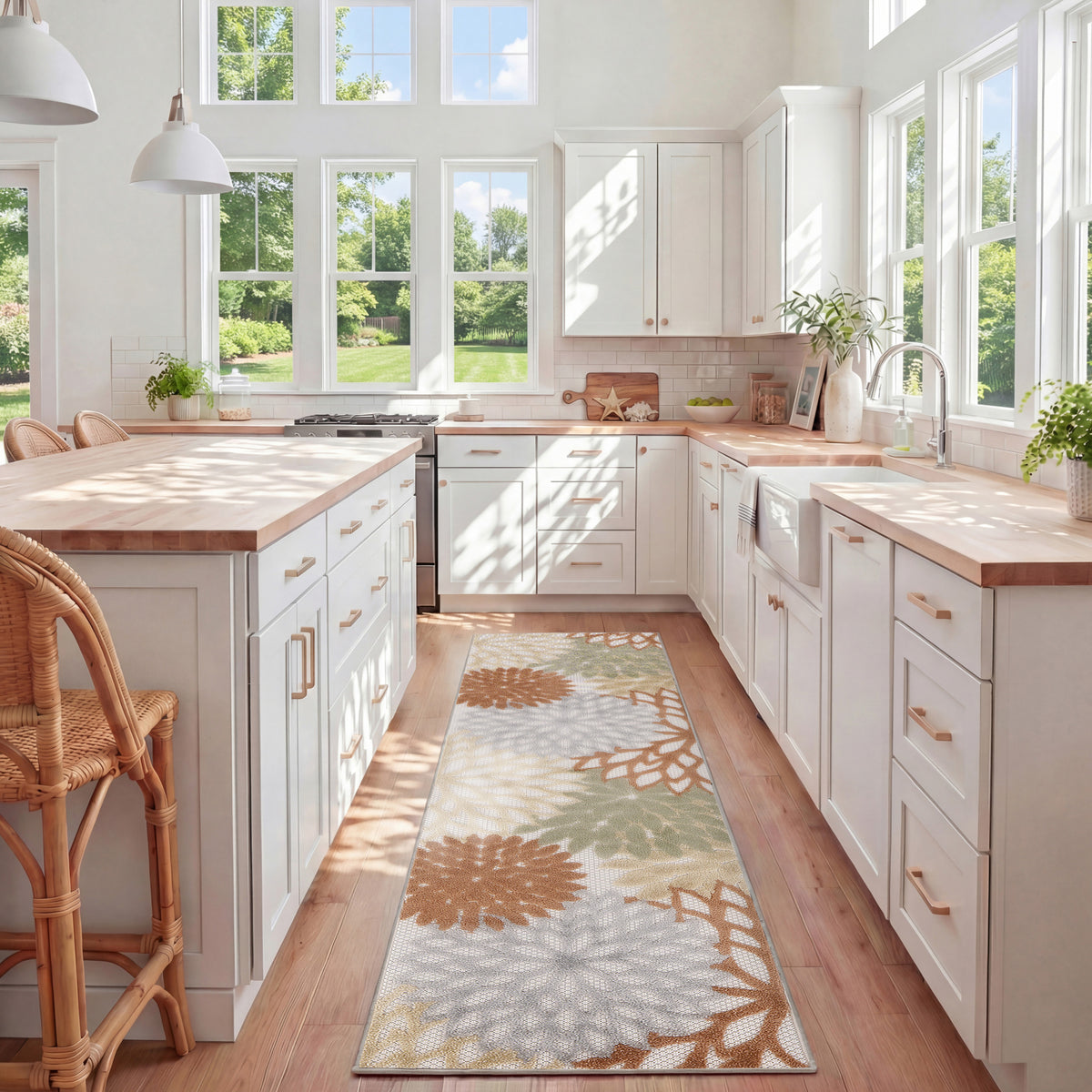 Aloha ALH05 Ivory Multicolor Rug