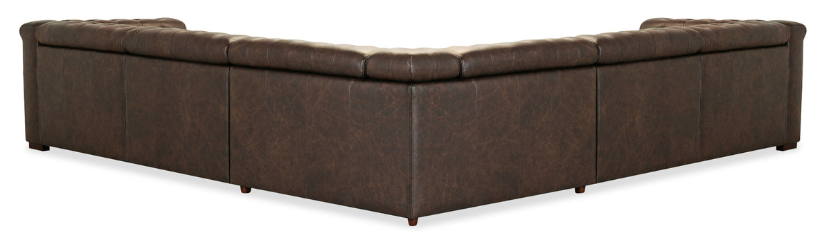 Savion Deux 5 Seat Sectional with Four Power Recliners and Six Power Headrests
