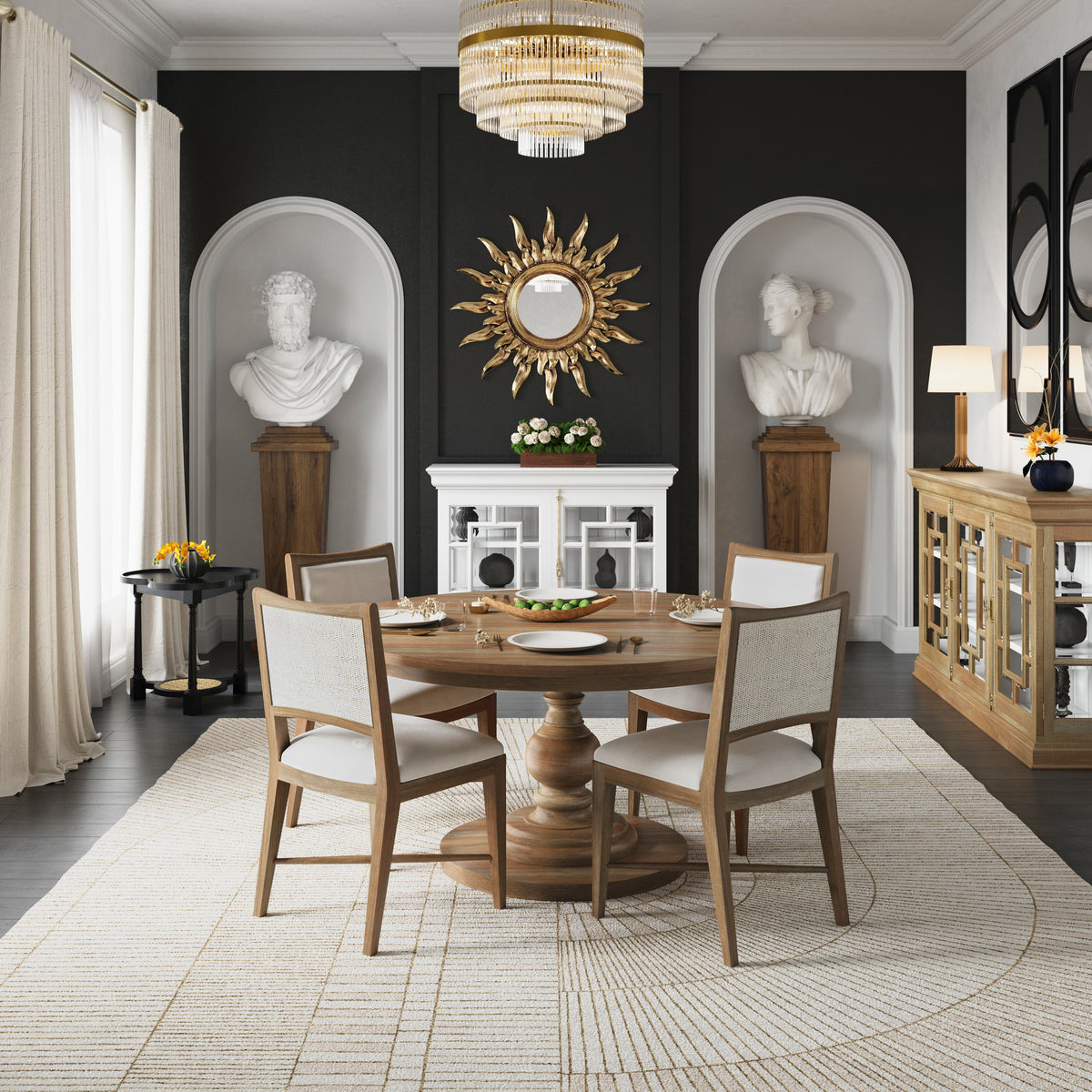 Dorchester Pier Mirror in Batavia Black