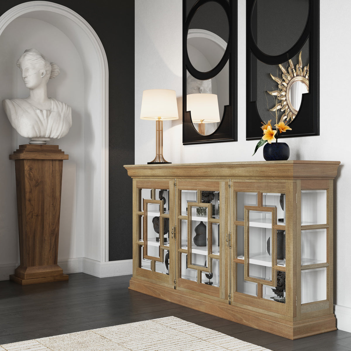 Dorchester Pier Mirror in Batavia Black
