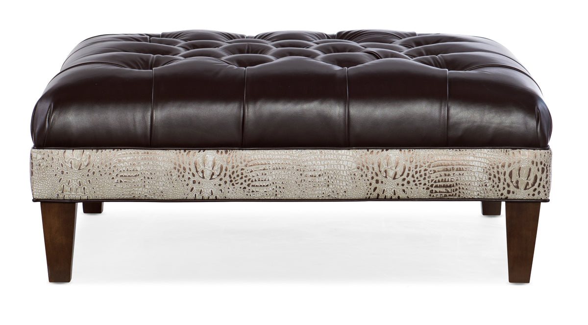 XL Fair-N-Square Tufted Square Ottoman