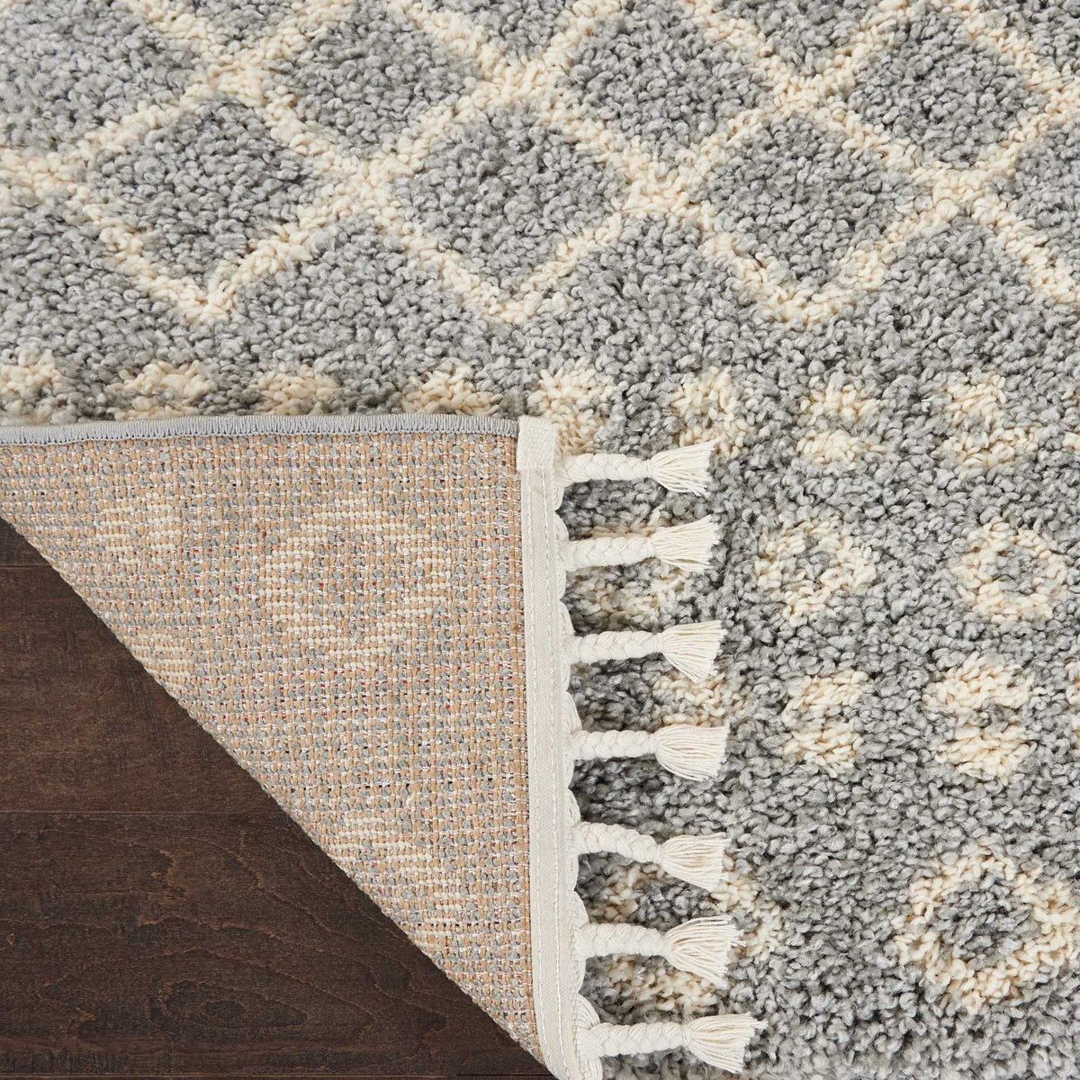 Moroccan Shag MRS02 Silver Rug