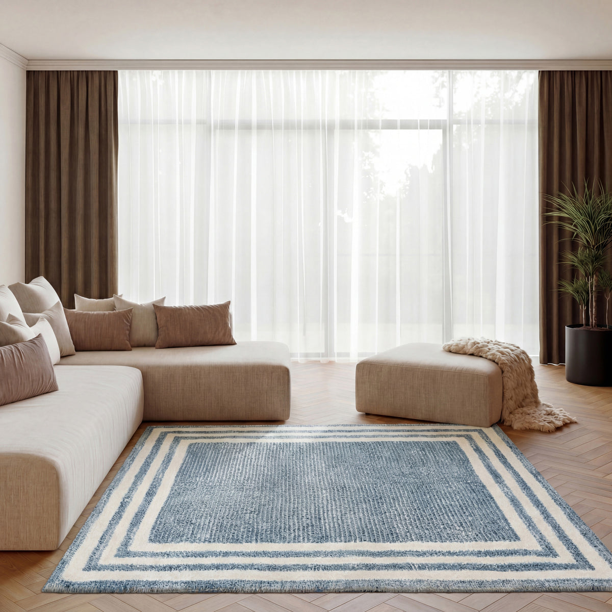 Pacific Shag PCS03 Blue Ivory Rug