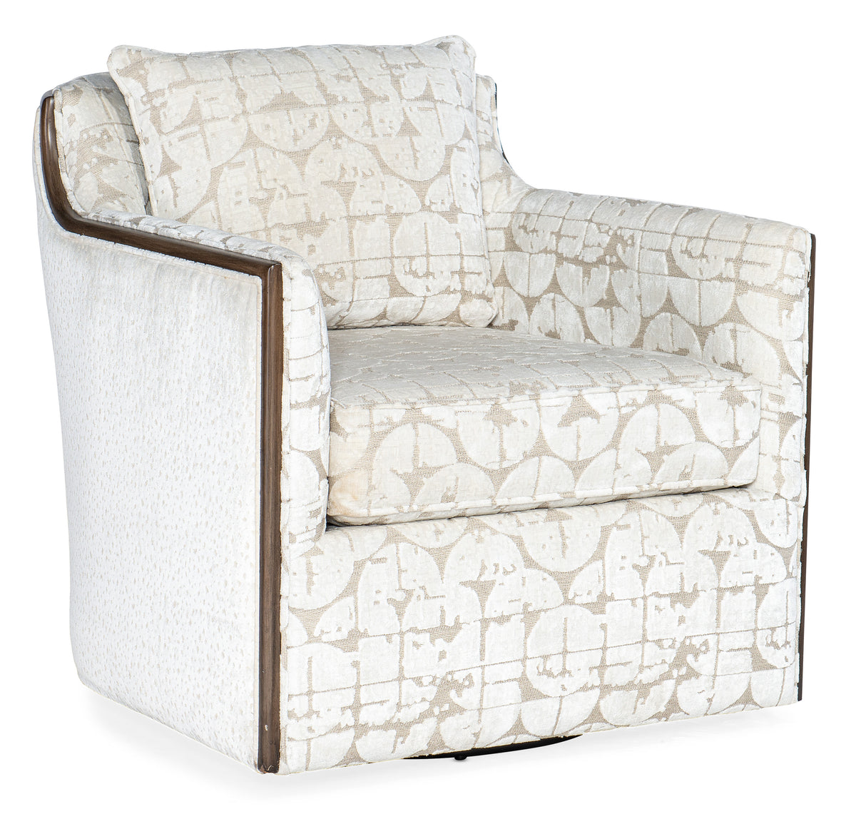 Oakley Exposed Wood Swivel Chair