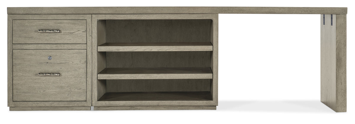 Linville Falls 96" Desk with File and Open Desk Cabinet