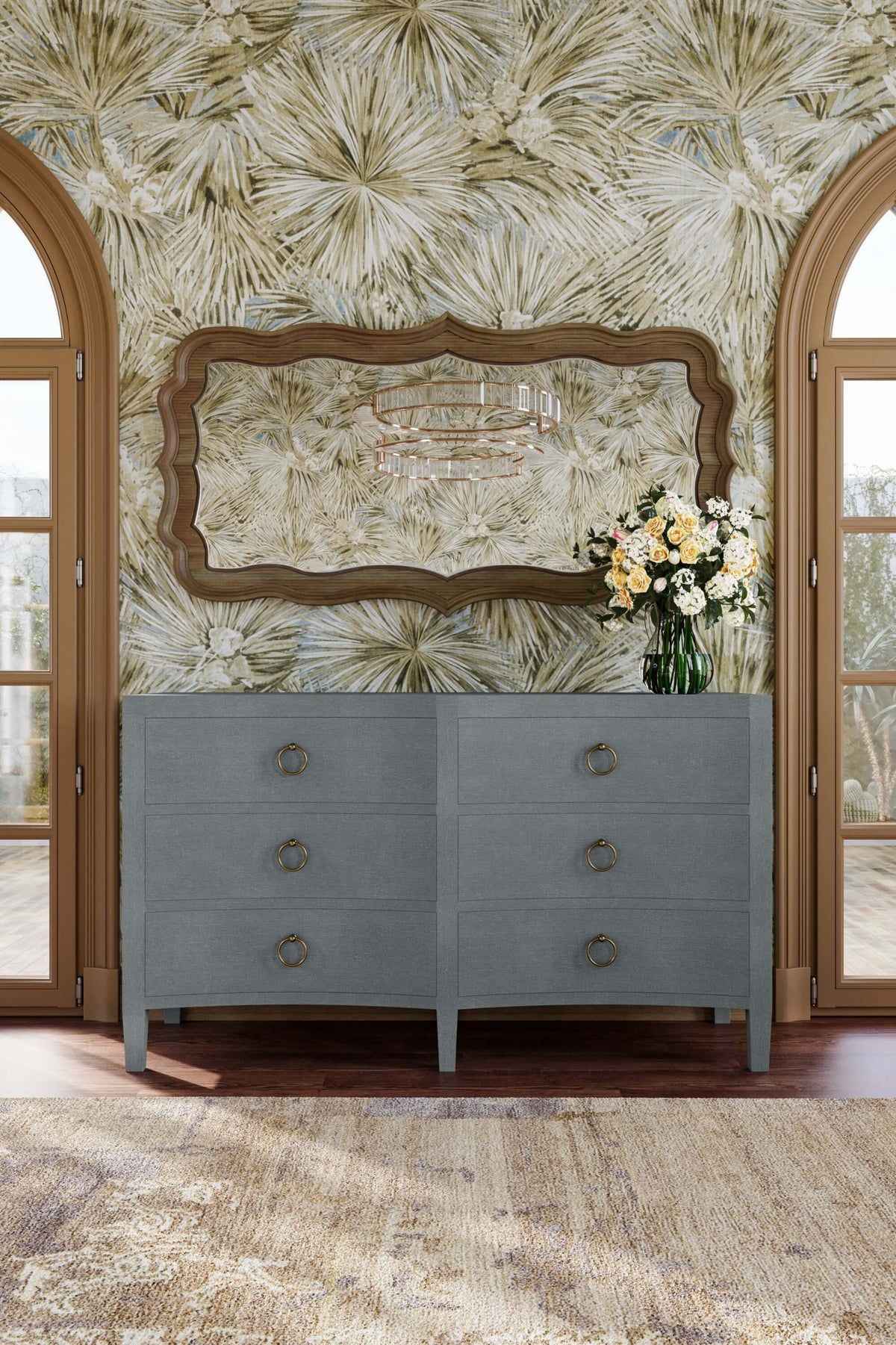 Brighton Mirror in Fruitwood