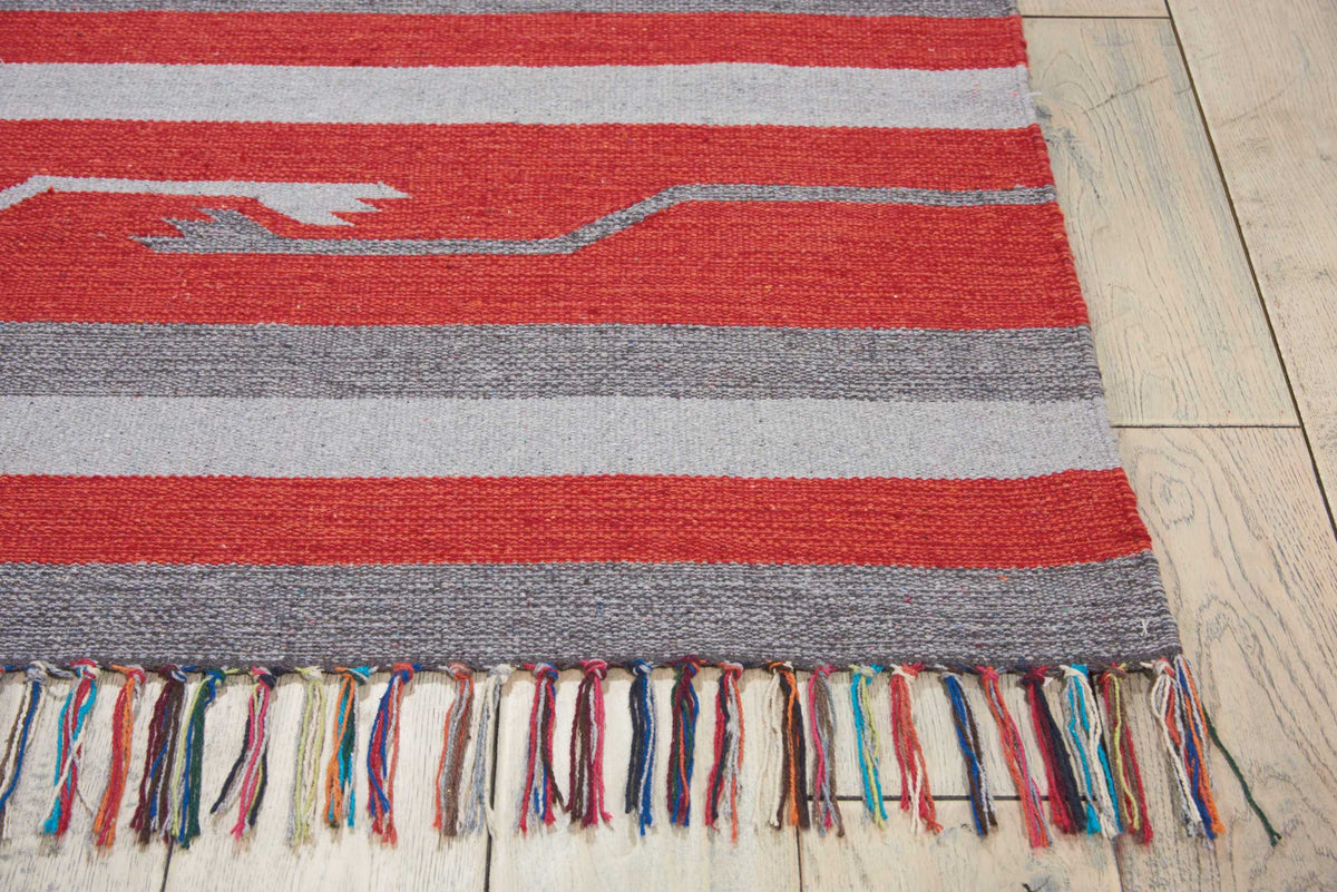 Baja BAJ01 Grey Red Rug