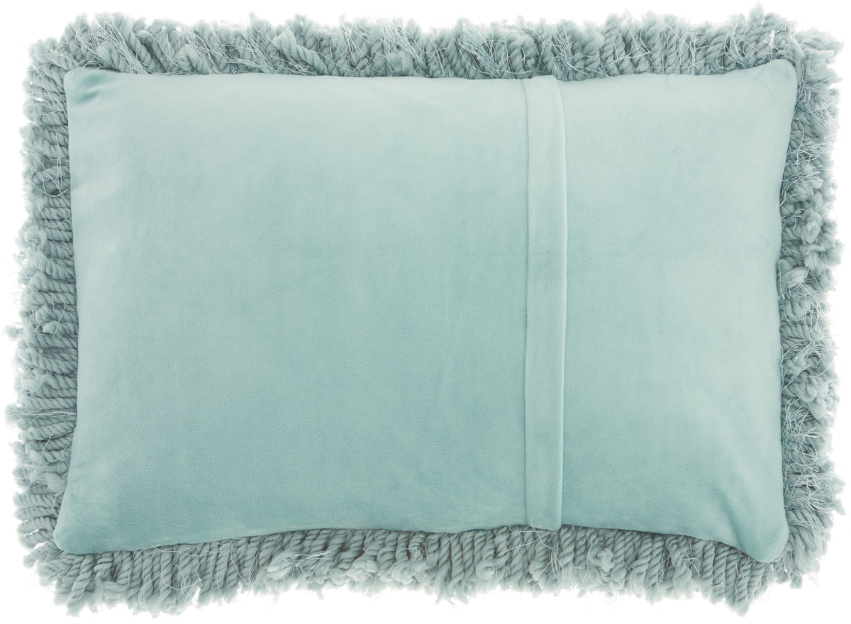 Shag TL003 Celadon 14" x 20" Throw Pillows