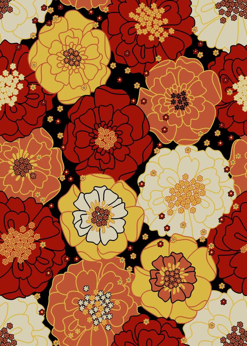 Home & Garden RS021 Black Rug