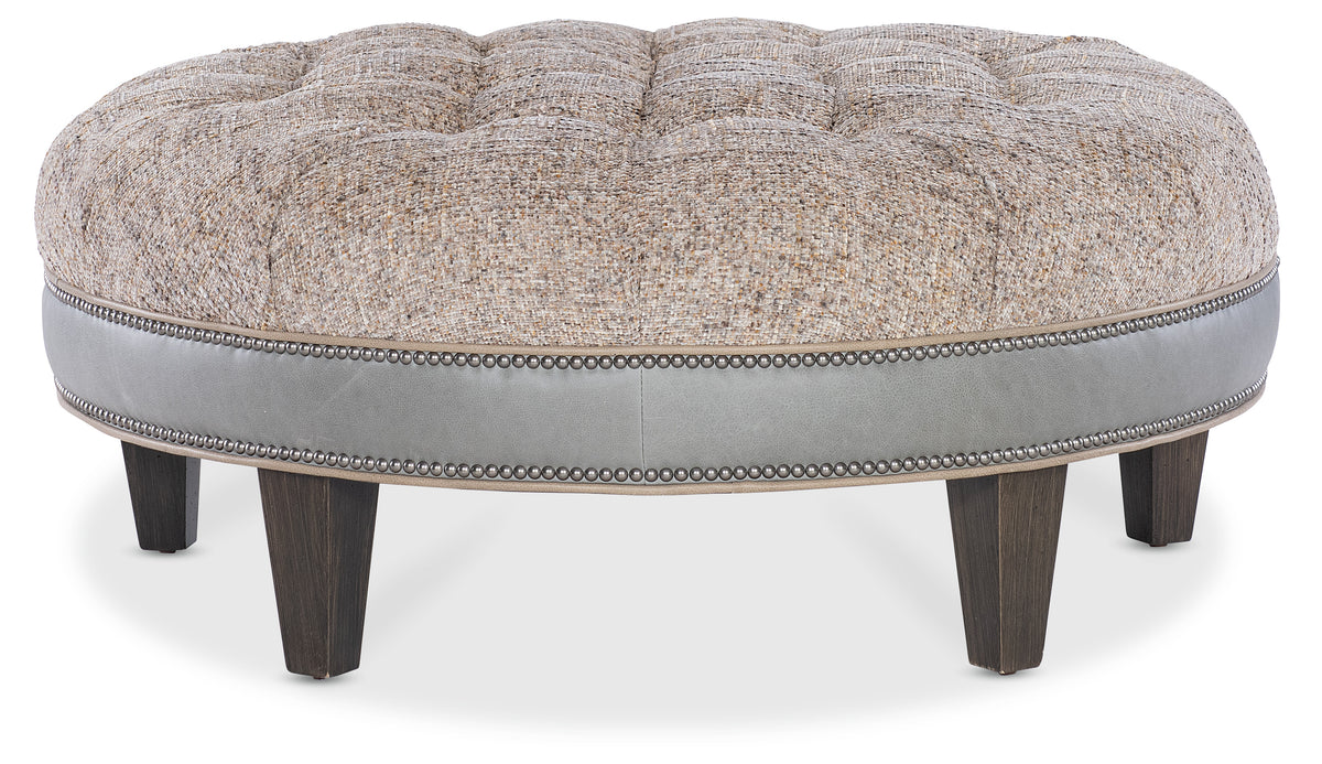 XL Well-Rounded Tufted Round Ottoman