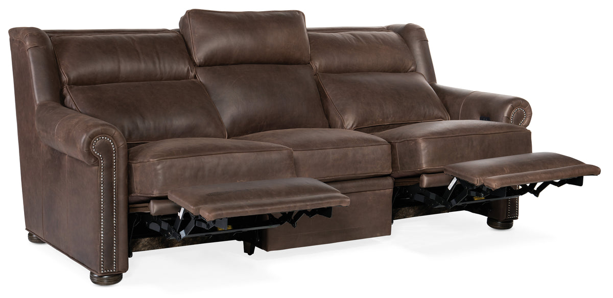 Reece Reclining Sofa with Power Headrest - Two Piece Back