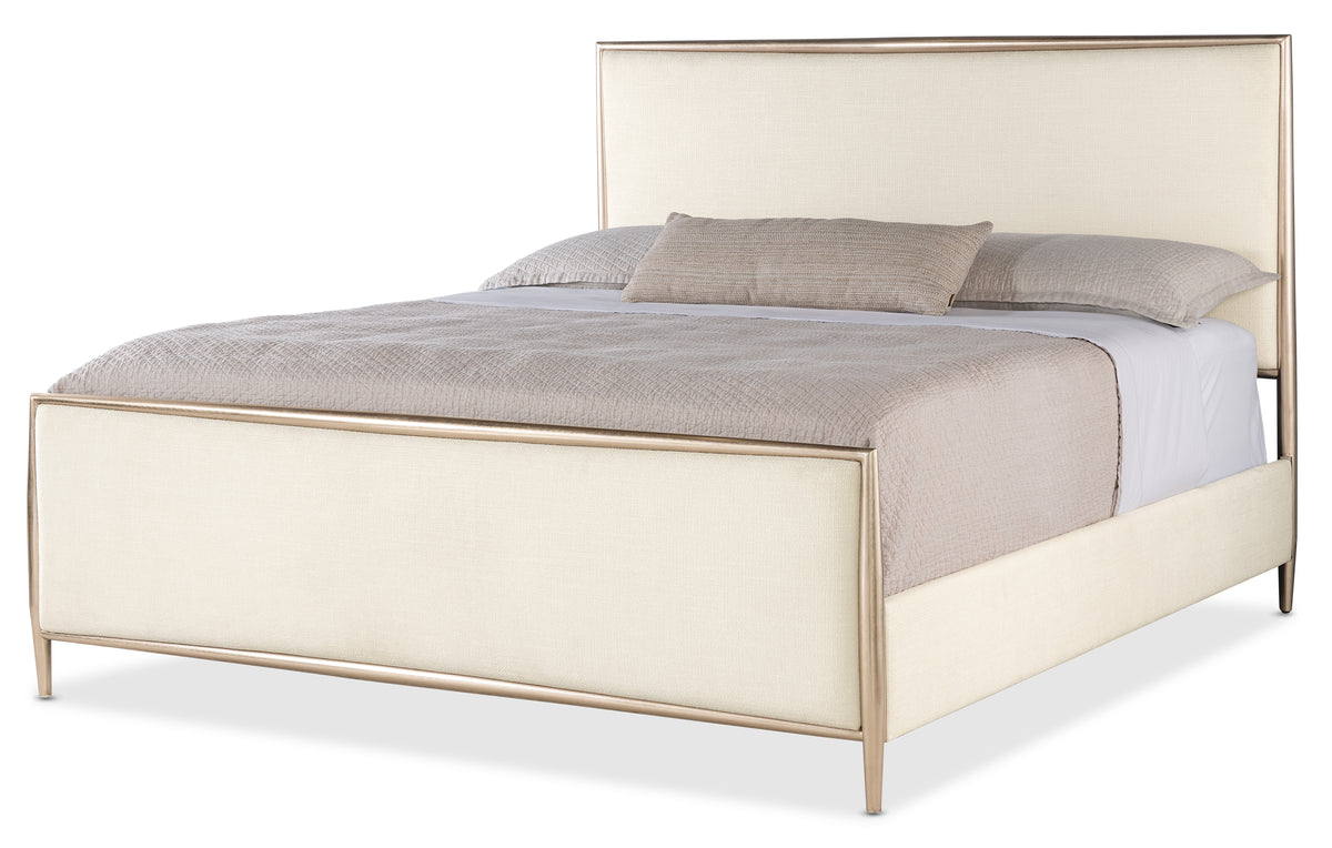 Westwood King Upholstered Metal Bed