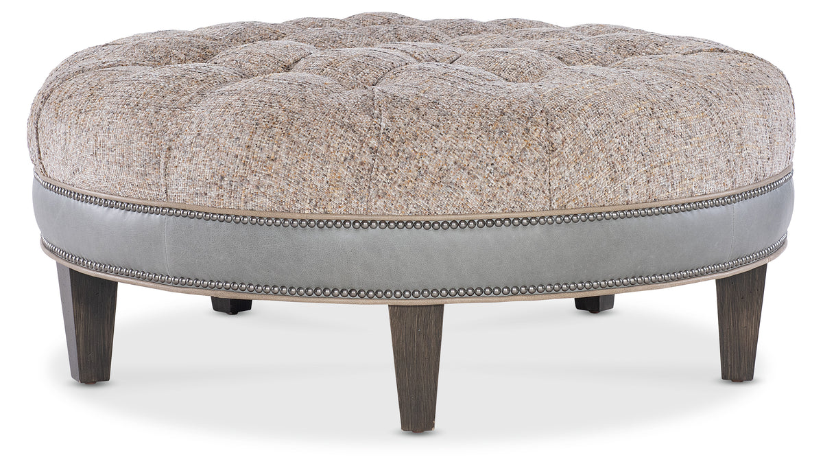 XL Well-Rounded Tufted Round Ottoman