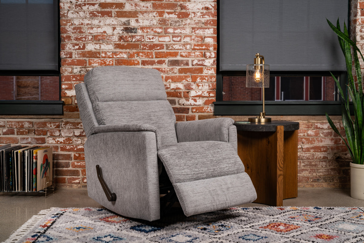 Compact Fabric Perfect Match Gliding Recliner