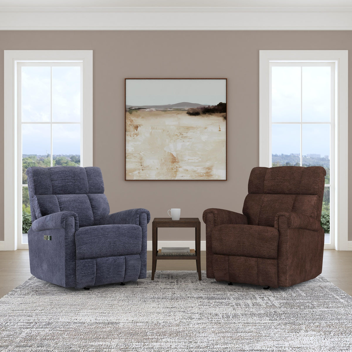 Classic Fabric Perfect Match Power Gliding Recliner with Power Headrest & Lumbar