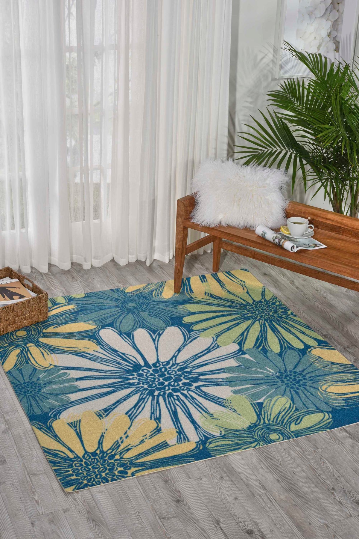 Home & Garden RS022 Blue Rug