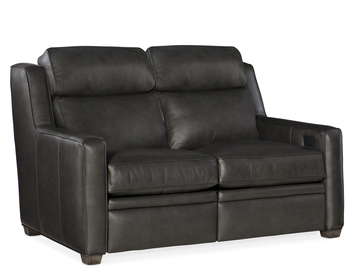 Raymond Reclining Loveseat with Power Headrest - Two Piece Back