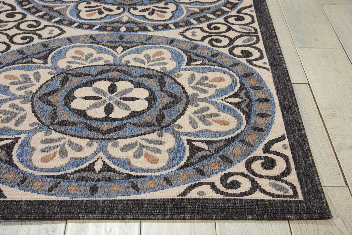 Caribbean CRB15 Ivory Charcoal Rug