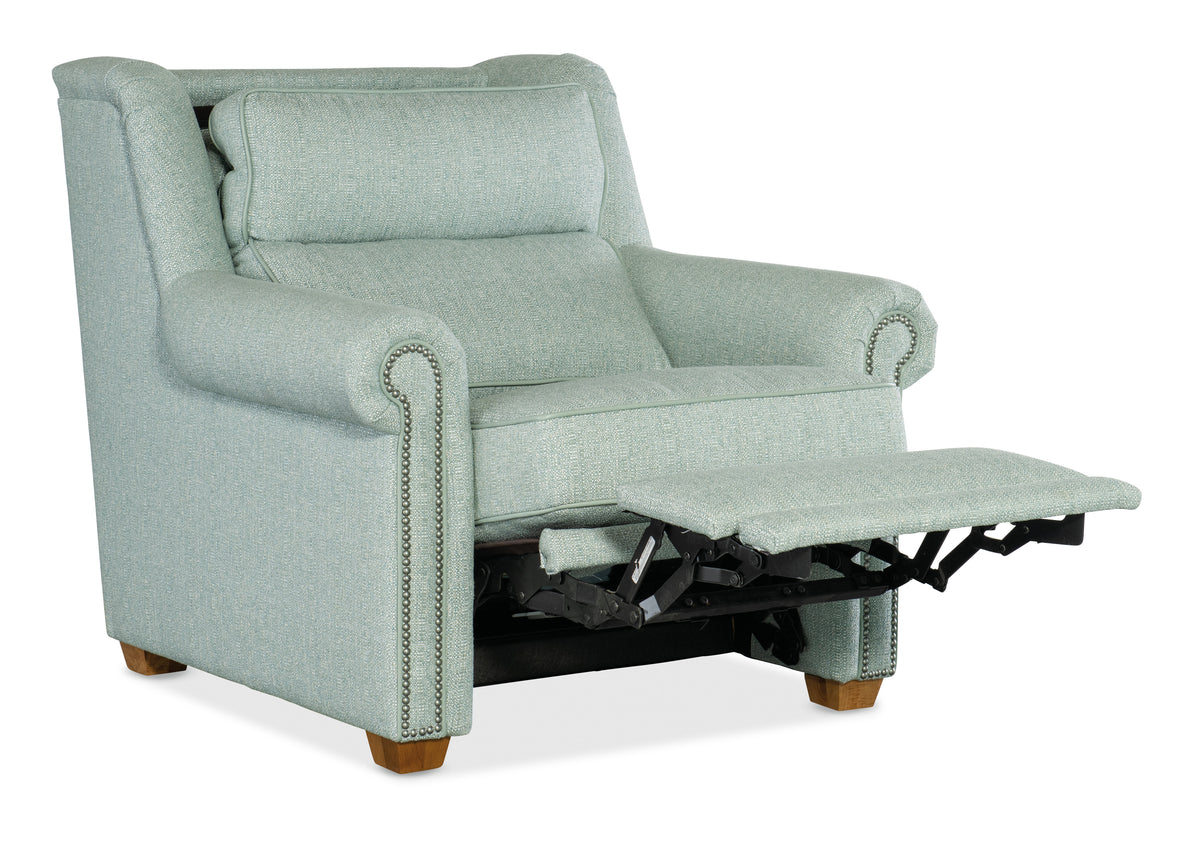 Reece Reclining Chair with Power Headrest - Two Piece Back