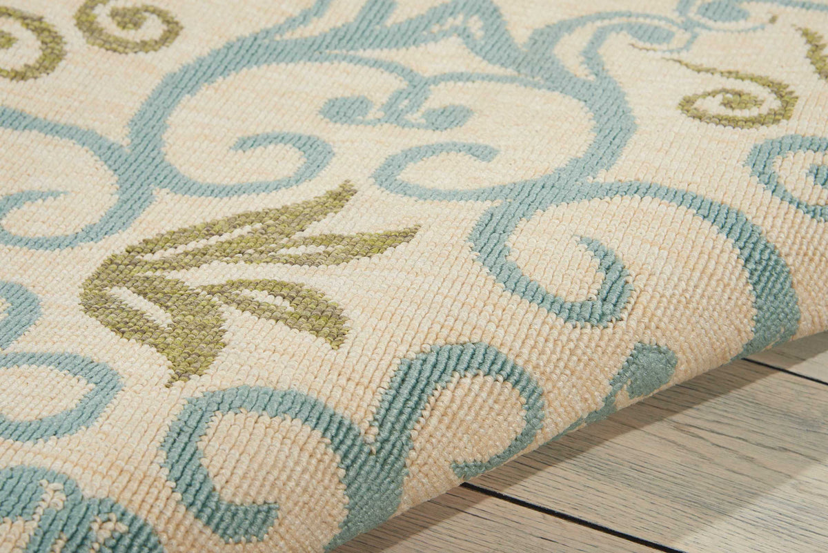 Caribbean CRB02 Ivory Blue Rug