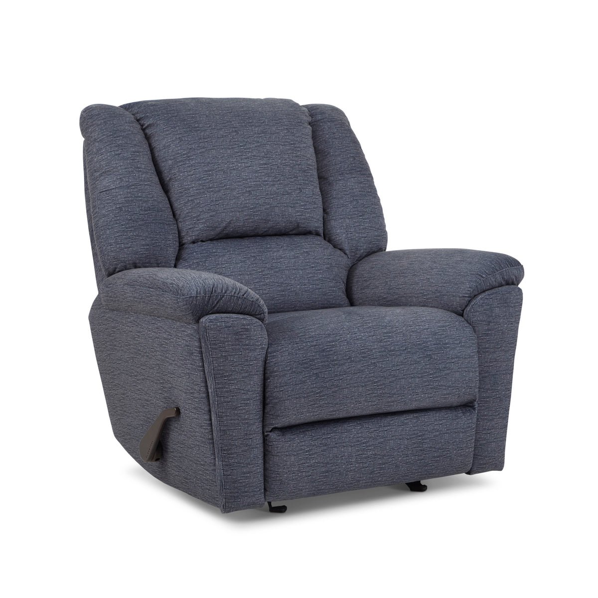 Plush Fabric Gliding Recliner