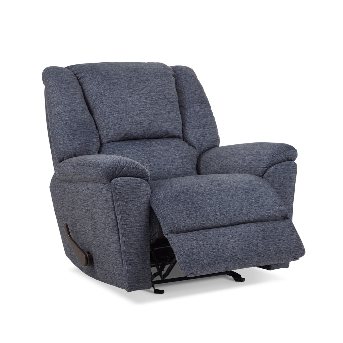 Plush Fabric Gliding Recliner