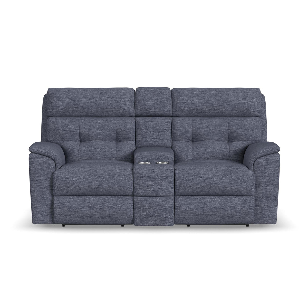 Mason Fabric Power Reclining Loveseat with Console & Power Headrests