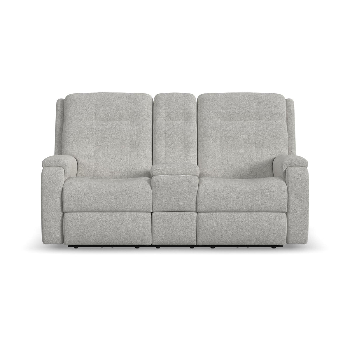 Arlo Fabric Power Reclining Loveseat with Console & Power Headrests