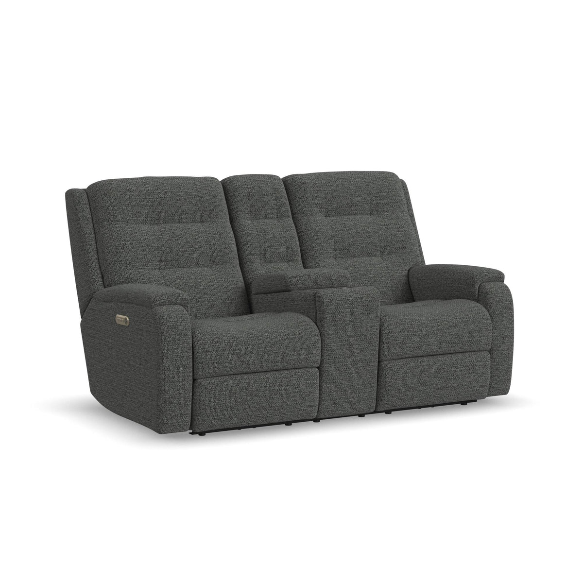 Arlo Fabric Power Reclining Loveseat with Console & Power Headrests & Lumbar