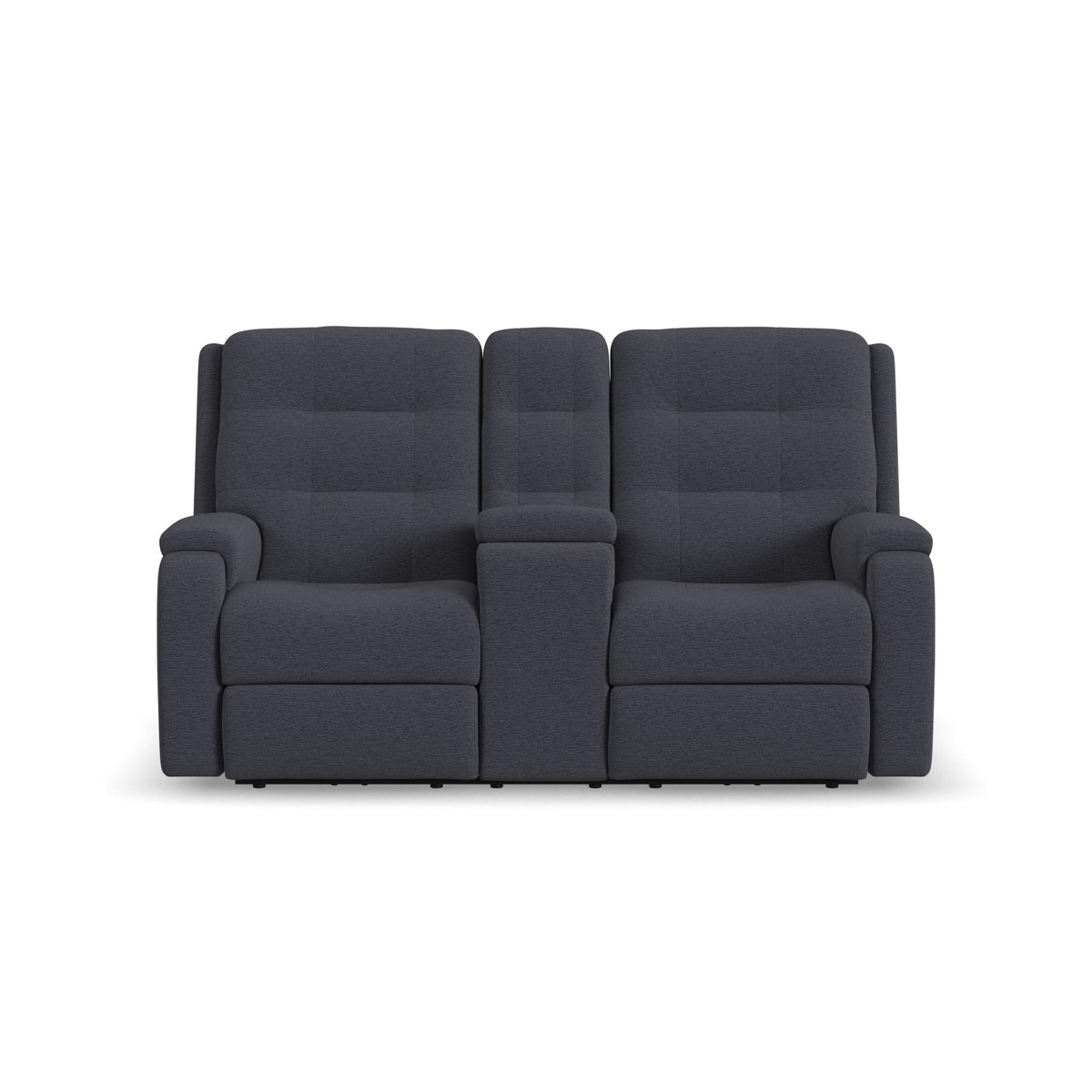 Arlo Fabric Power Reclining Loveseat with Console & Power Headrests & Lumbar