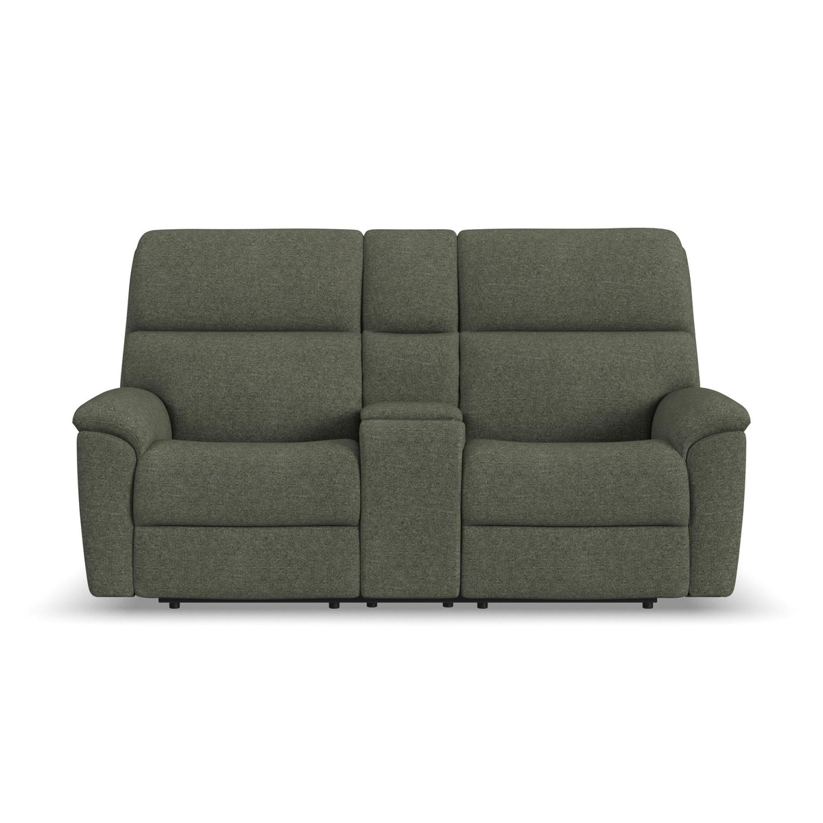Porter Fabric Power Reclining Loveseat with Console, Power Headrest, & Lumbar