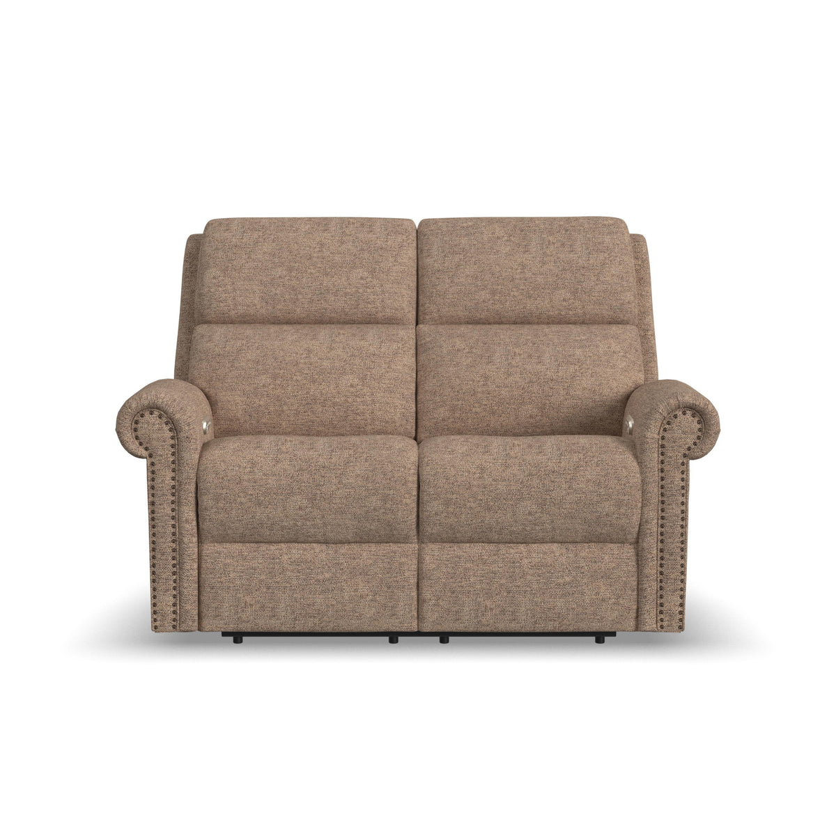 Bernard Fabric Power Reclining Loveseat with Power Headrest & Lumbar