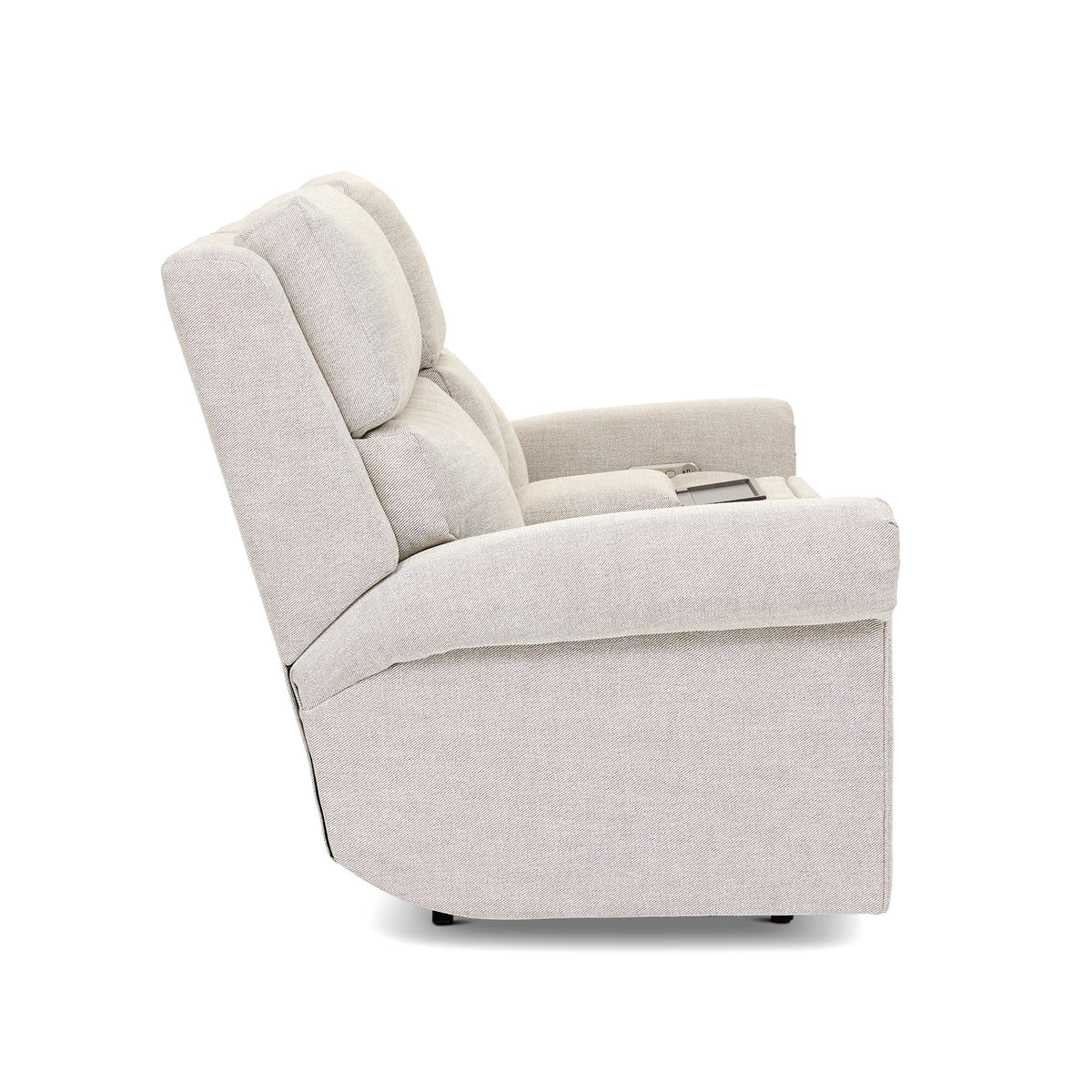 Bernard Fabric Power Reclining Loveseat with Console, Power Headrest, & Lumbar