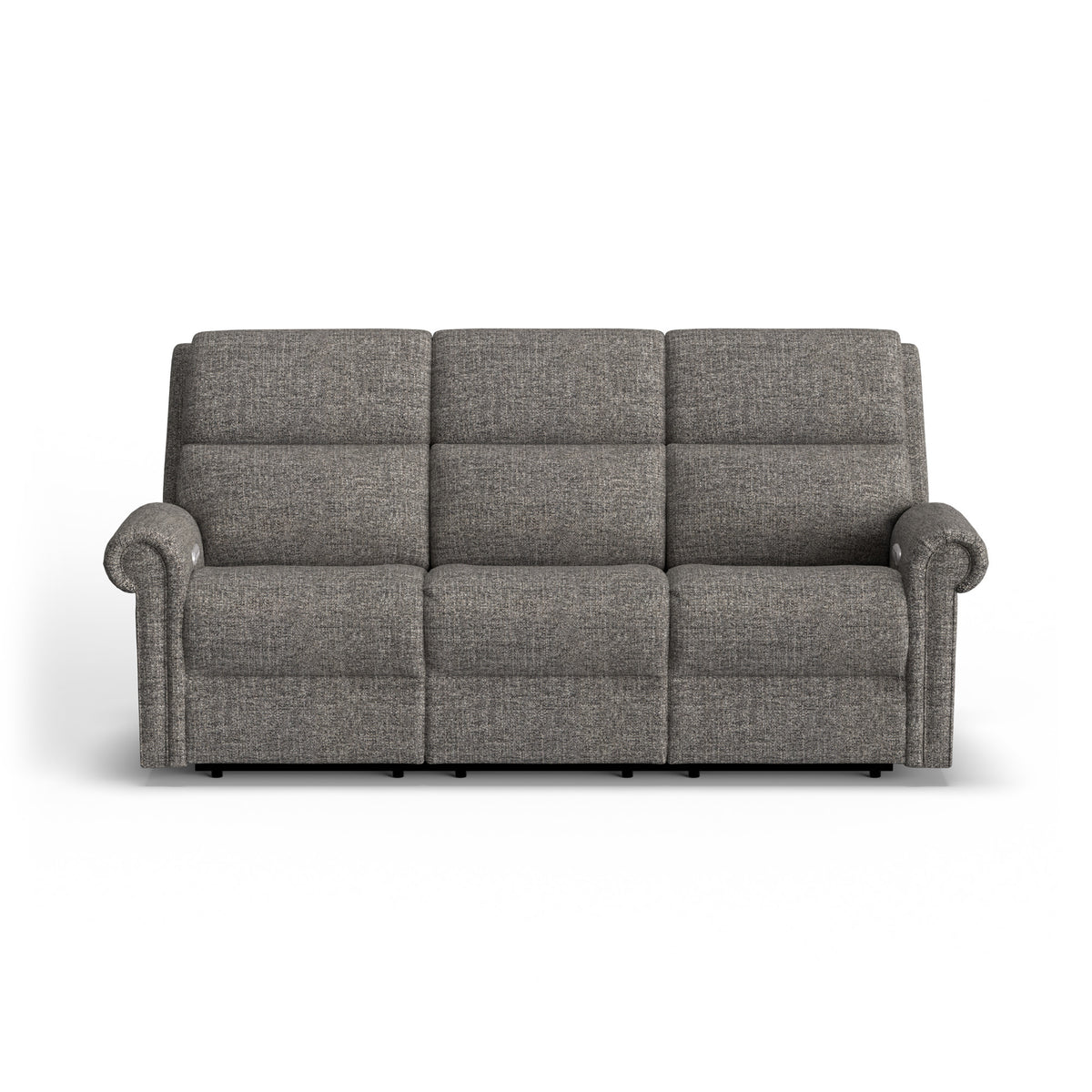 Bernard Fabric Power Reclining Sofa with Console, Power Headrest, & Lumbar