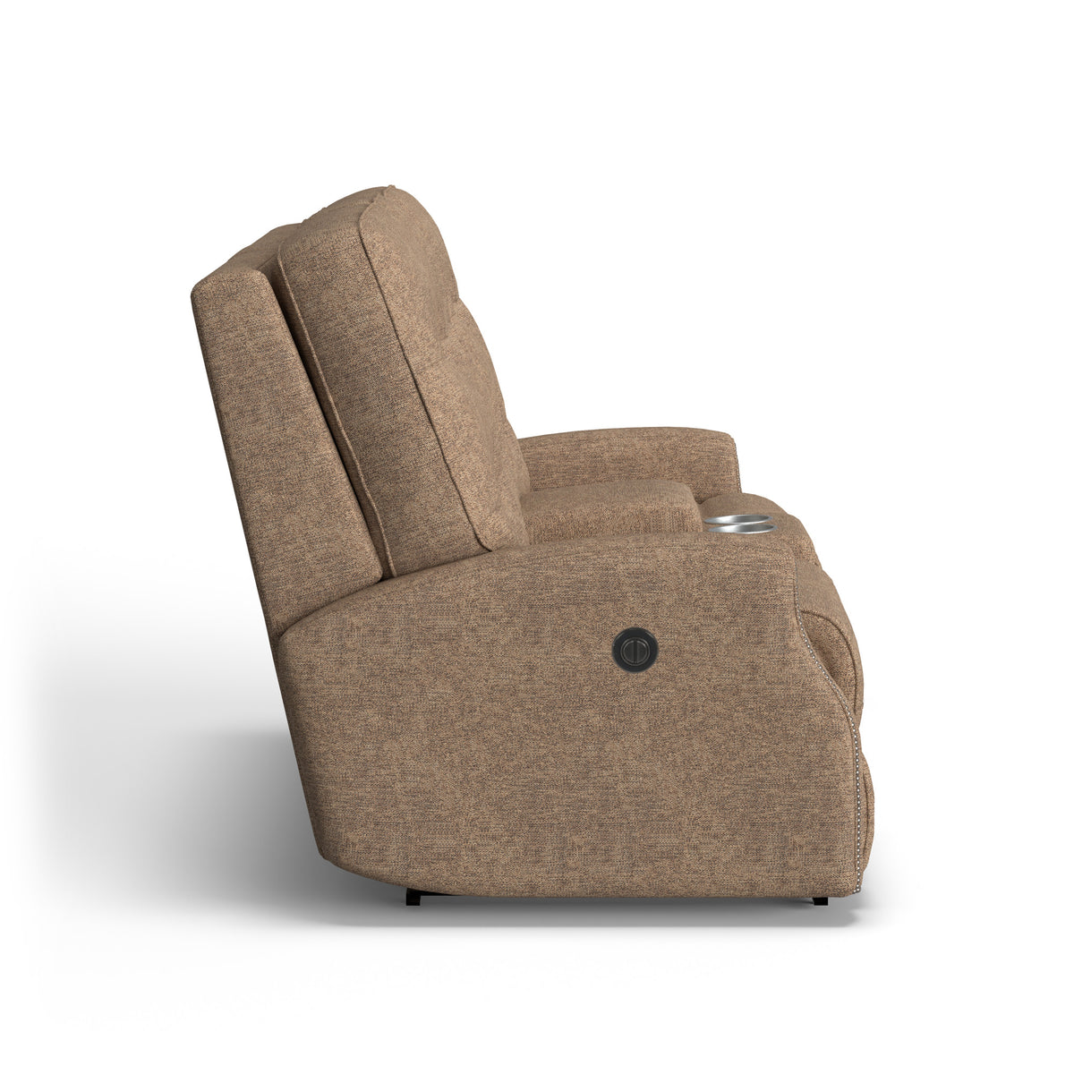 Devon Fabric Power Reclining Loveseat with Console