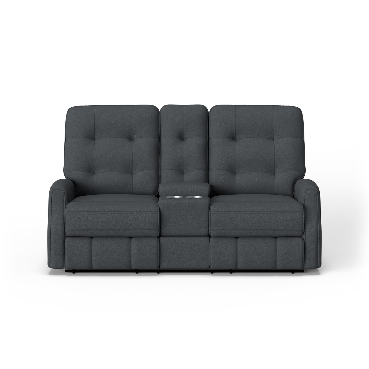 Devon Fabric Reclining Loveseat with Console